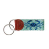 Crab Needlepoint Key Fob