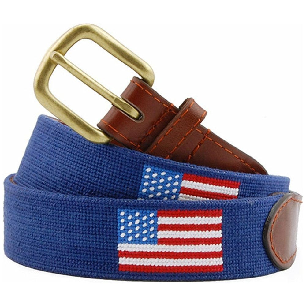 American Flag Needlepoint Belt