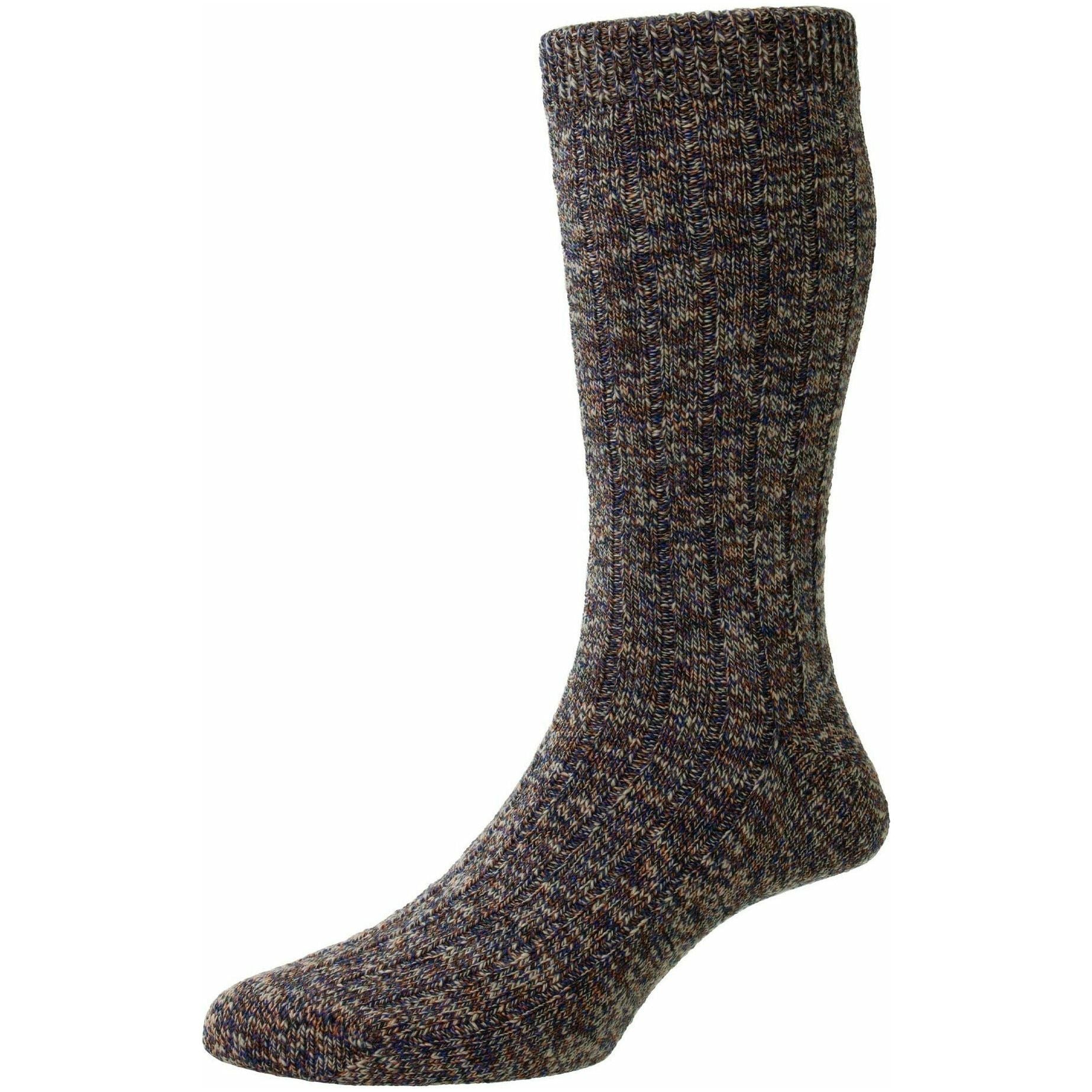 Rye recycled cotton 5x1 Ribbed Mid-Calf Dress Socks