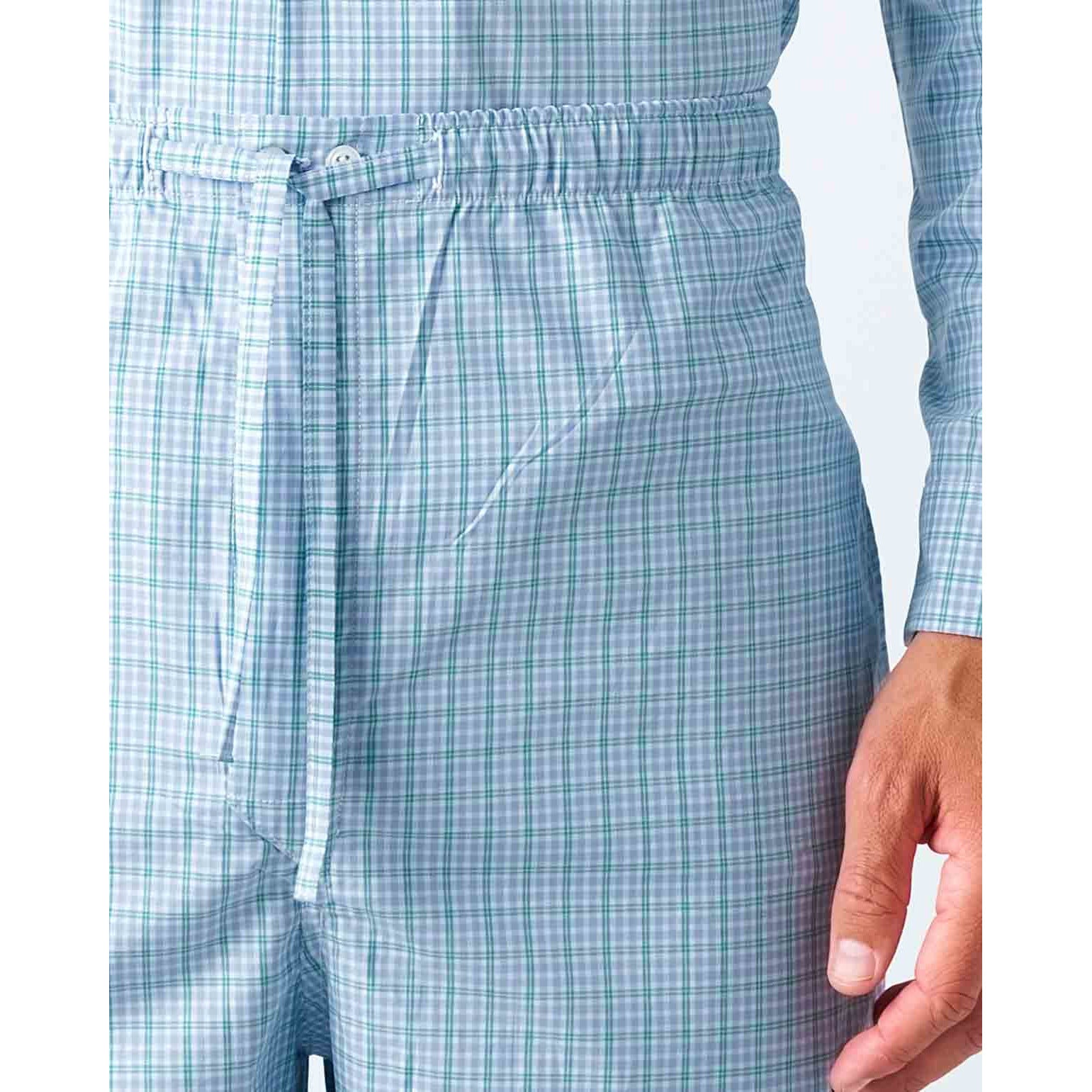 Classic Sky Green Check Pyjamas