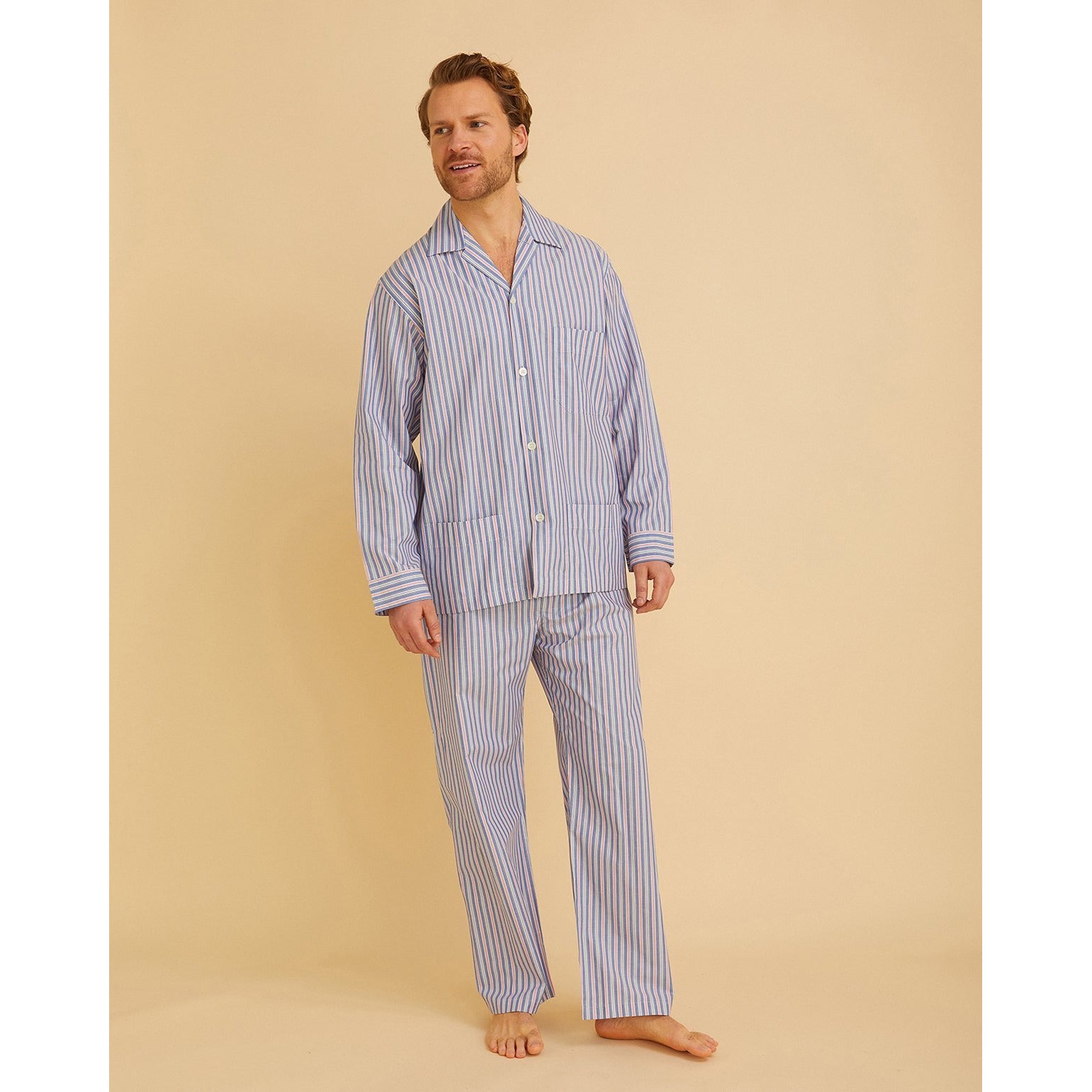 Classic Blue and Red Stripe Pyjamas