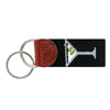 Martini Needlepoint Key Fob