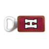 Harvard Needlepoint Bottle Opener