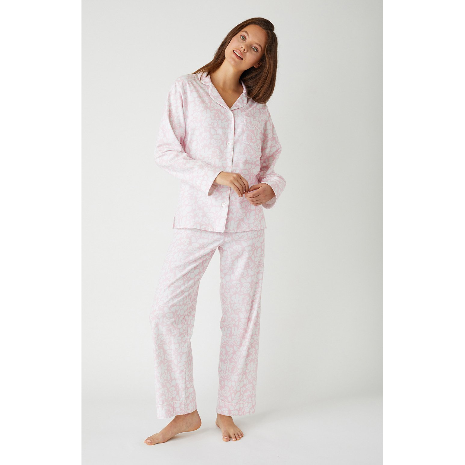 Ladies Brushed Cotton Flannel Pyjamas