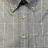 Dark Blue with Light Blue Windowpane Flannel Sport Shirt