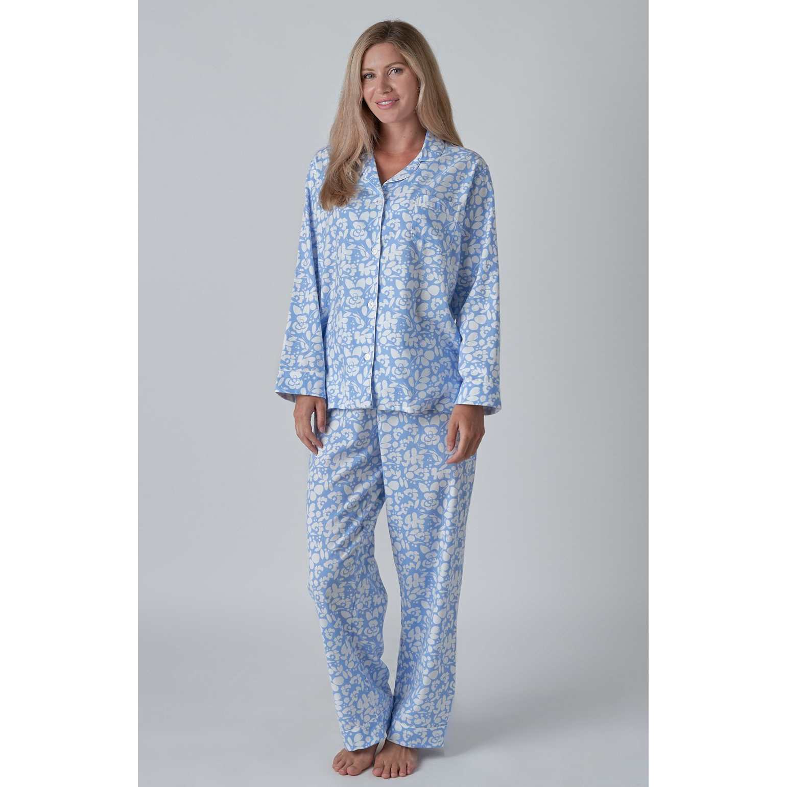 Ladies Brushed Cotton Flannel Pyjamas