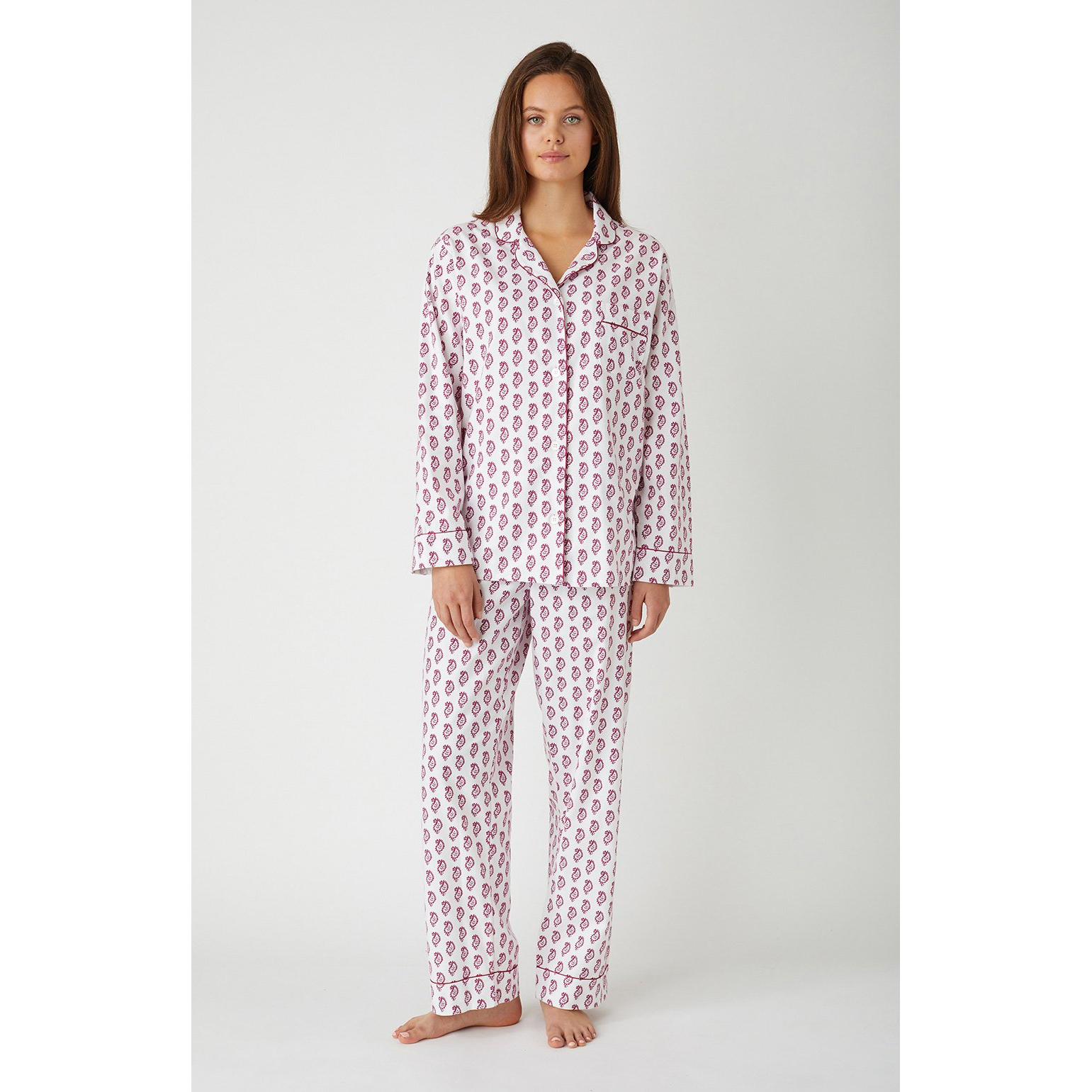 Ladies Brushed Cotton Flannel Pyjamas