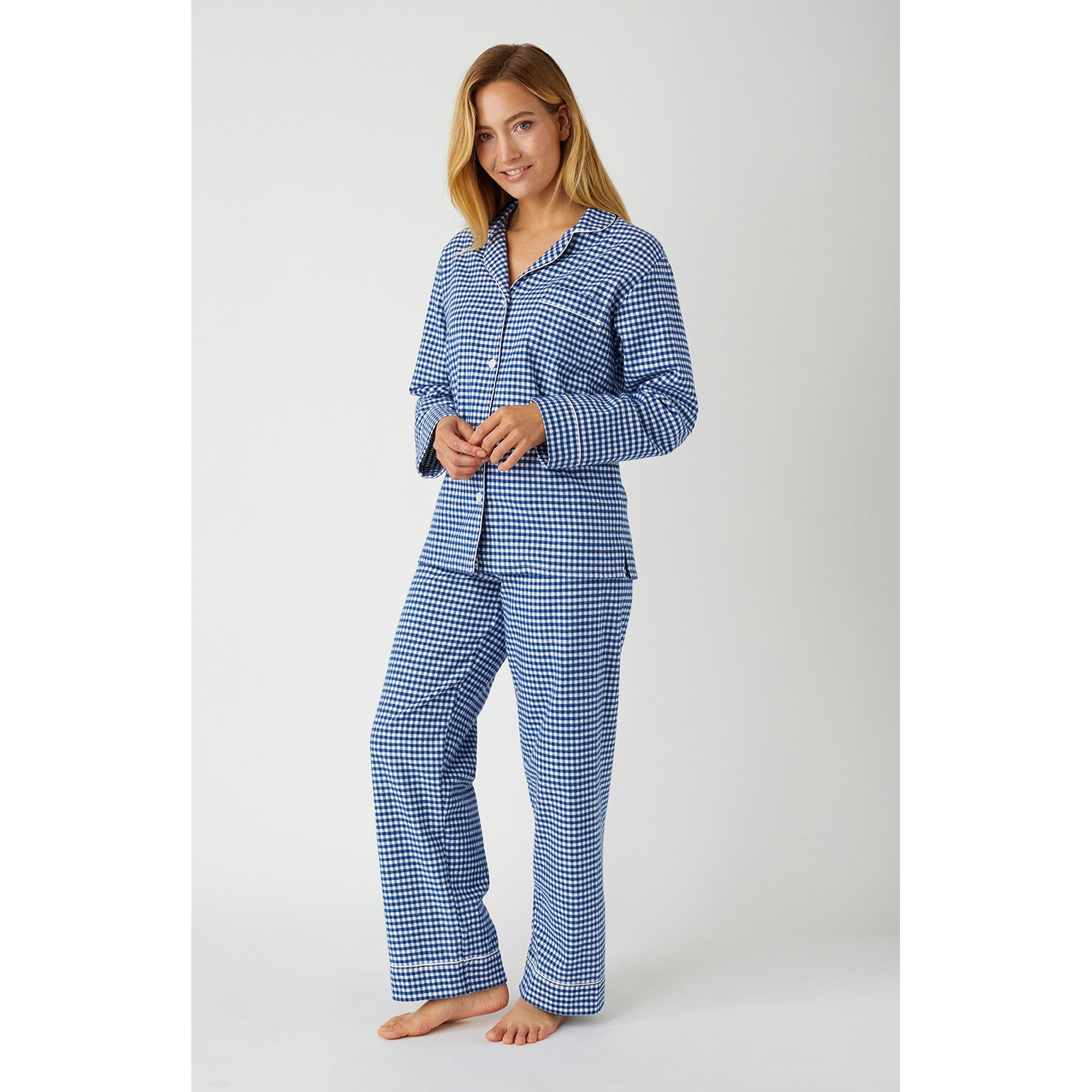 Ladies Brushed Cotton Flannel Pyjamas