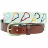 College Lacrosse Needlepoint Belt