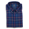 Navy Tattersall Viyella Sport Shirt