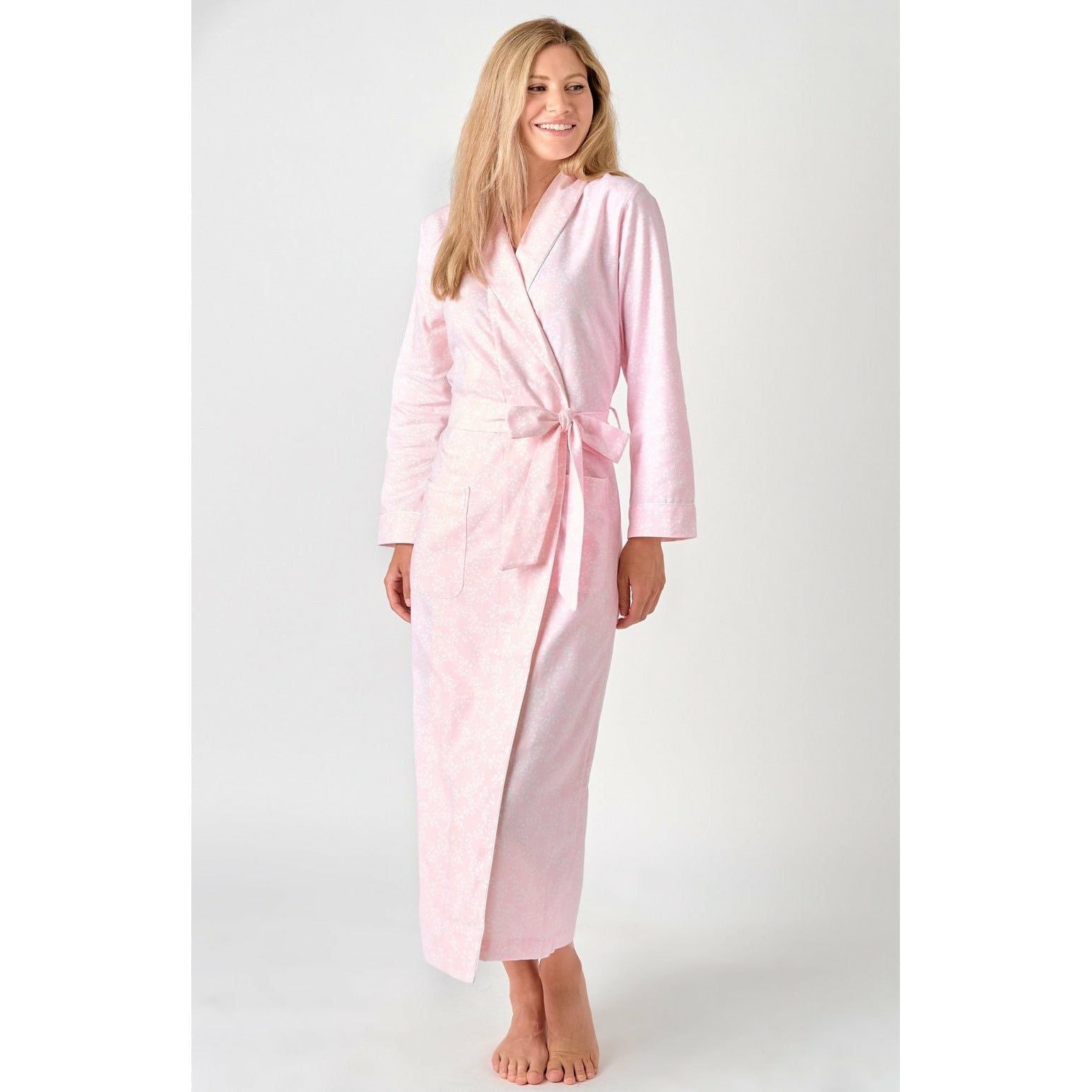 Brushed Cotton Flannel Dressing Gown