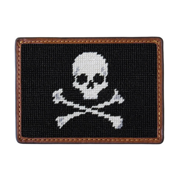 Jolly Roger Needlepoint Card Wallet