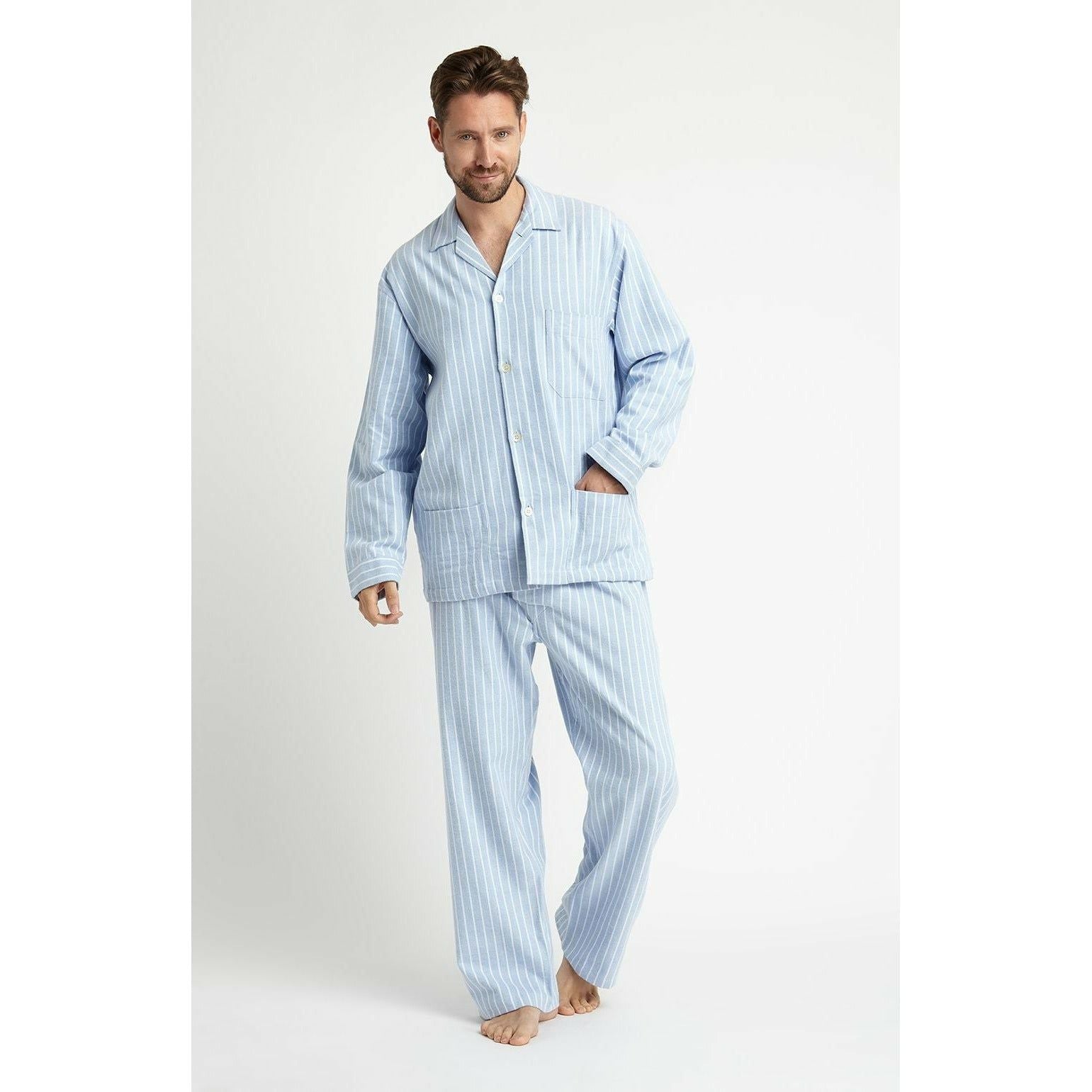 Men’s Brushed Cotton Flannel Pyjamas