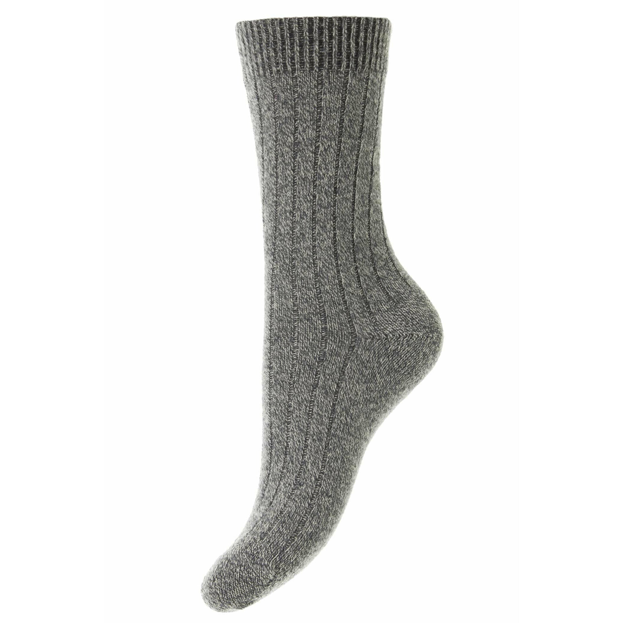 Tabitha 5x1 Rib Cashmere Ladies Dress Socks