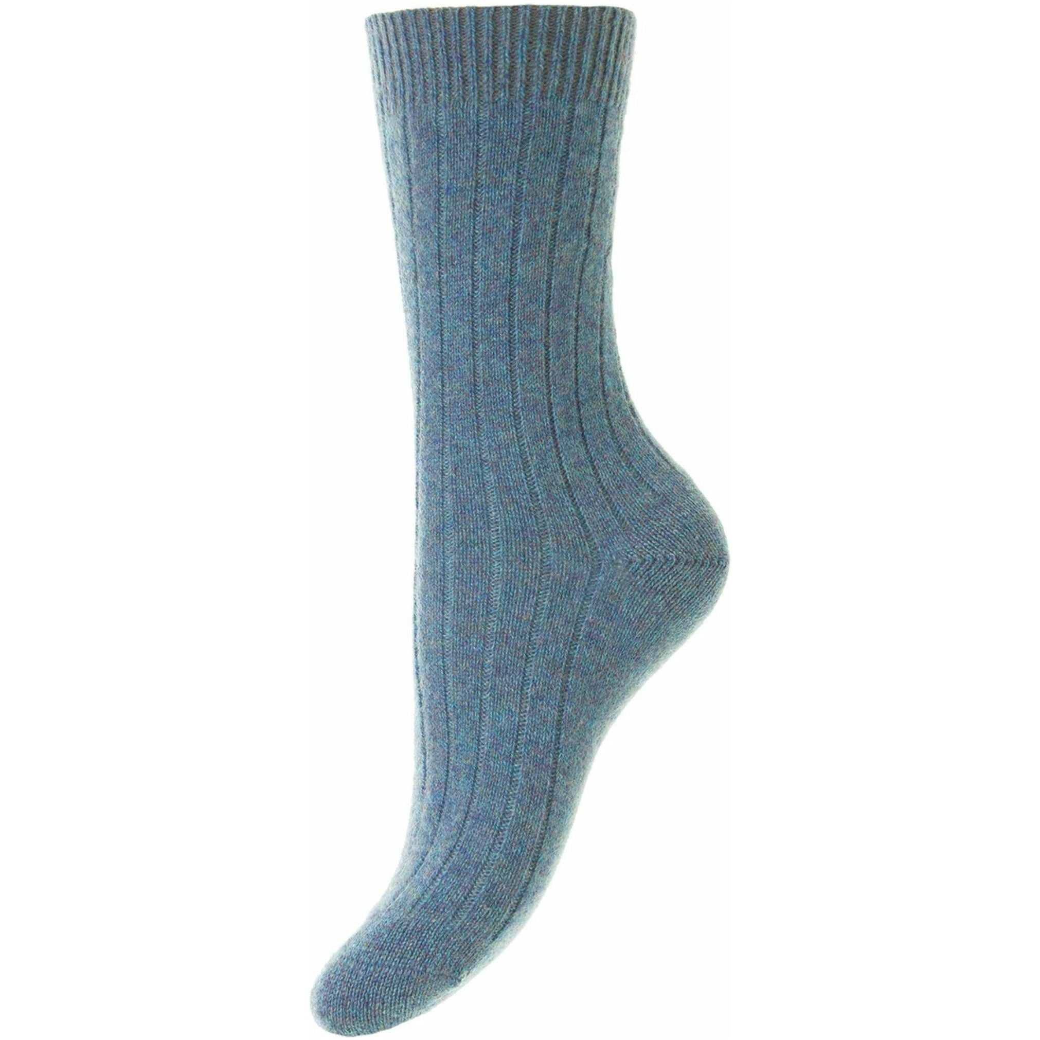 Tabitha 5x1 Rib Cashmere Ladies Dress Socks