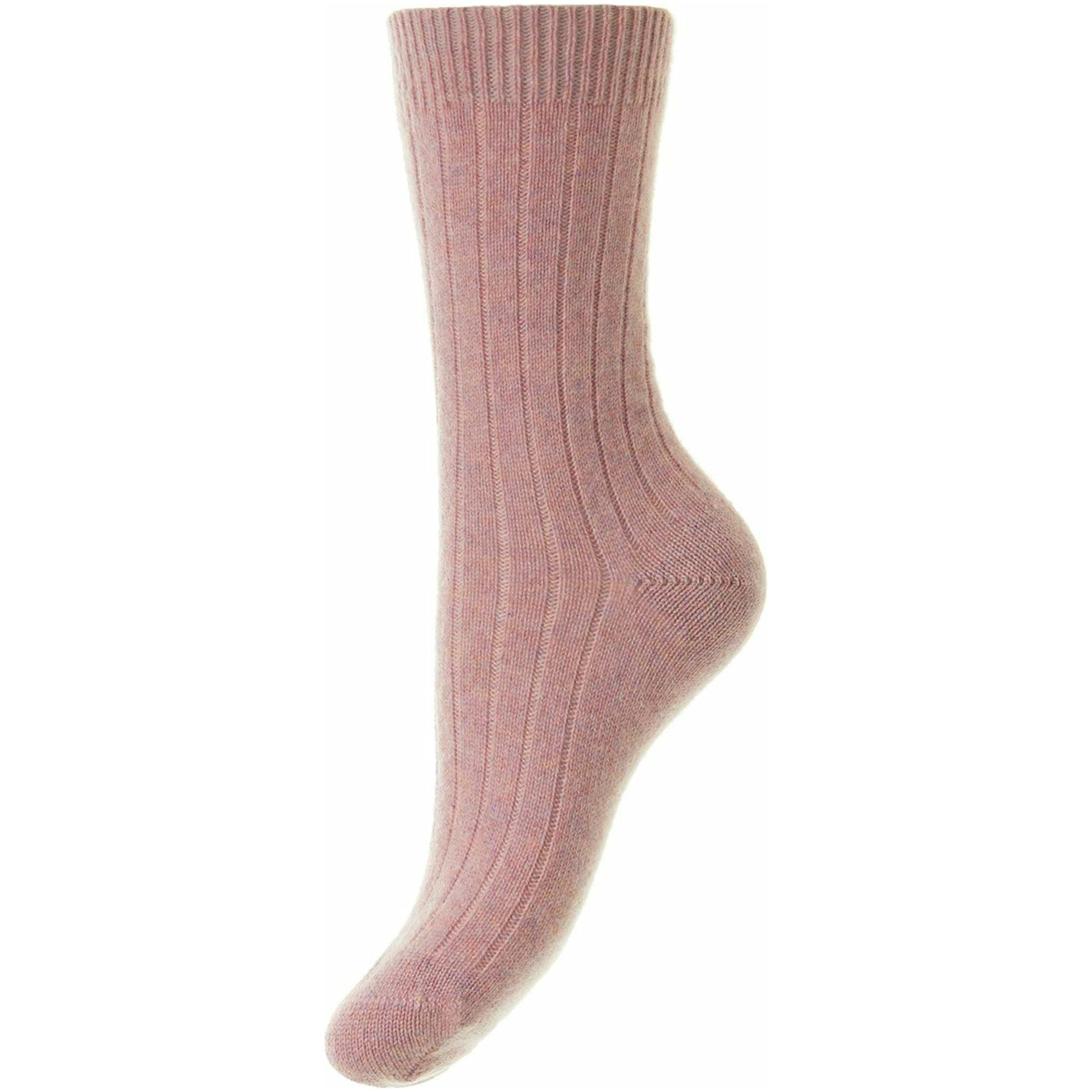 Tabitha 5x1 Rib Cashmere Ladies Dress Socks