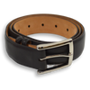 1 1/8" Semi-Matte Calfskin Belt with Brass Buckle